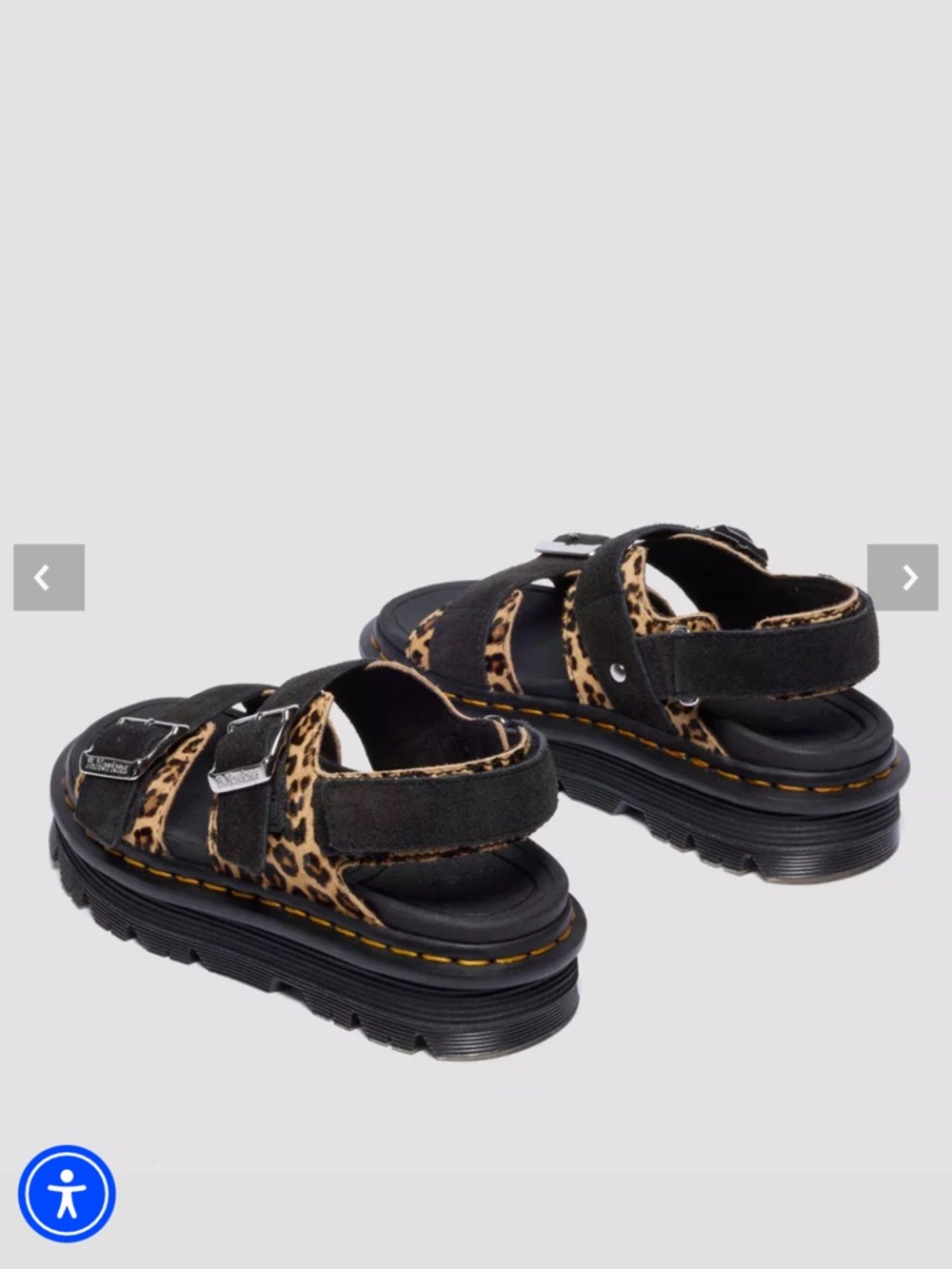 Dr. Martens 8 zebzag sandal Leopard Print Black Sandals - Picture 3 of 14